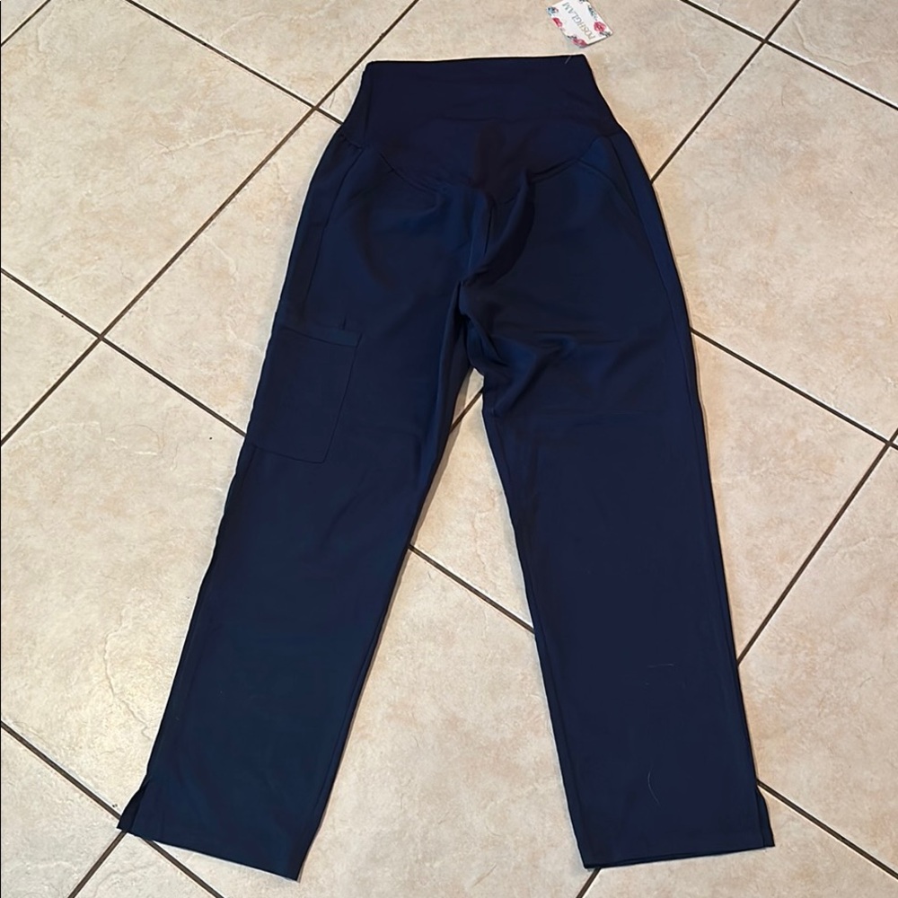 Navy Maternity Scrub Pants- Medium